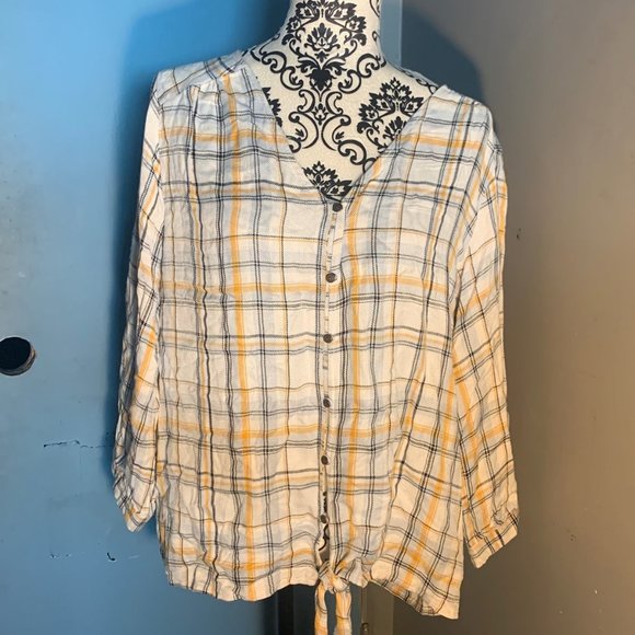 Womens button down plaid shirt - Picture 1 of 3